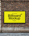 Billboard on a Brick Wall Mockup