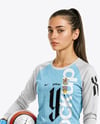 Female Soccer Goalkeeper Wearing Long Sleeve Jersey Mockup