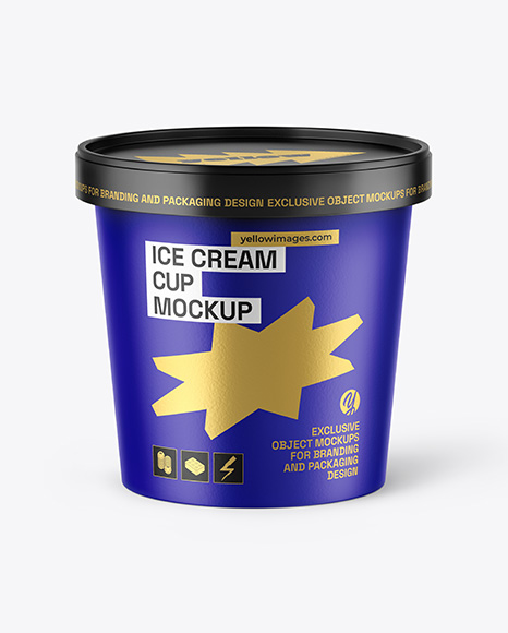 Matte Ice Cream Cup Mockup