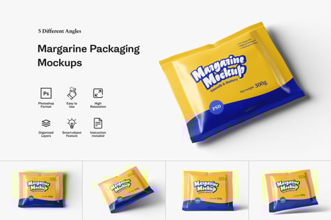 Margarine Packaging Mockups - Packaging Mockups