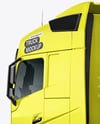 Semi Trailer Truck Mockup - Back Half Side View