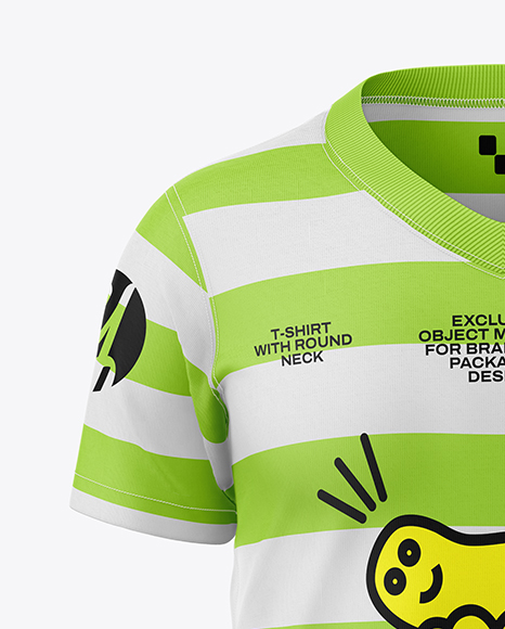 Kids V-Neck T-Shirt Mockup - Front View