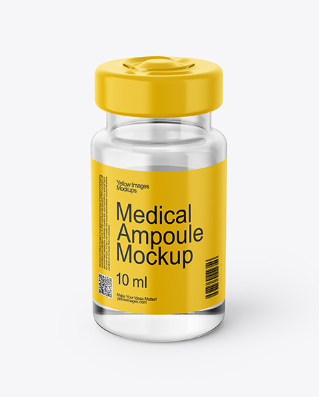 Clear Glass Medical Ampoule Mockup