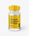 Clear Glass Medical Ampoule Mockup
