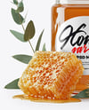 Jar with Eucalyptus Honey Mockup