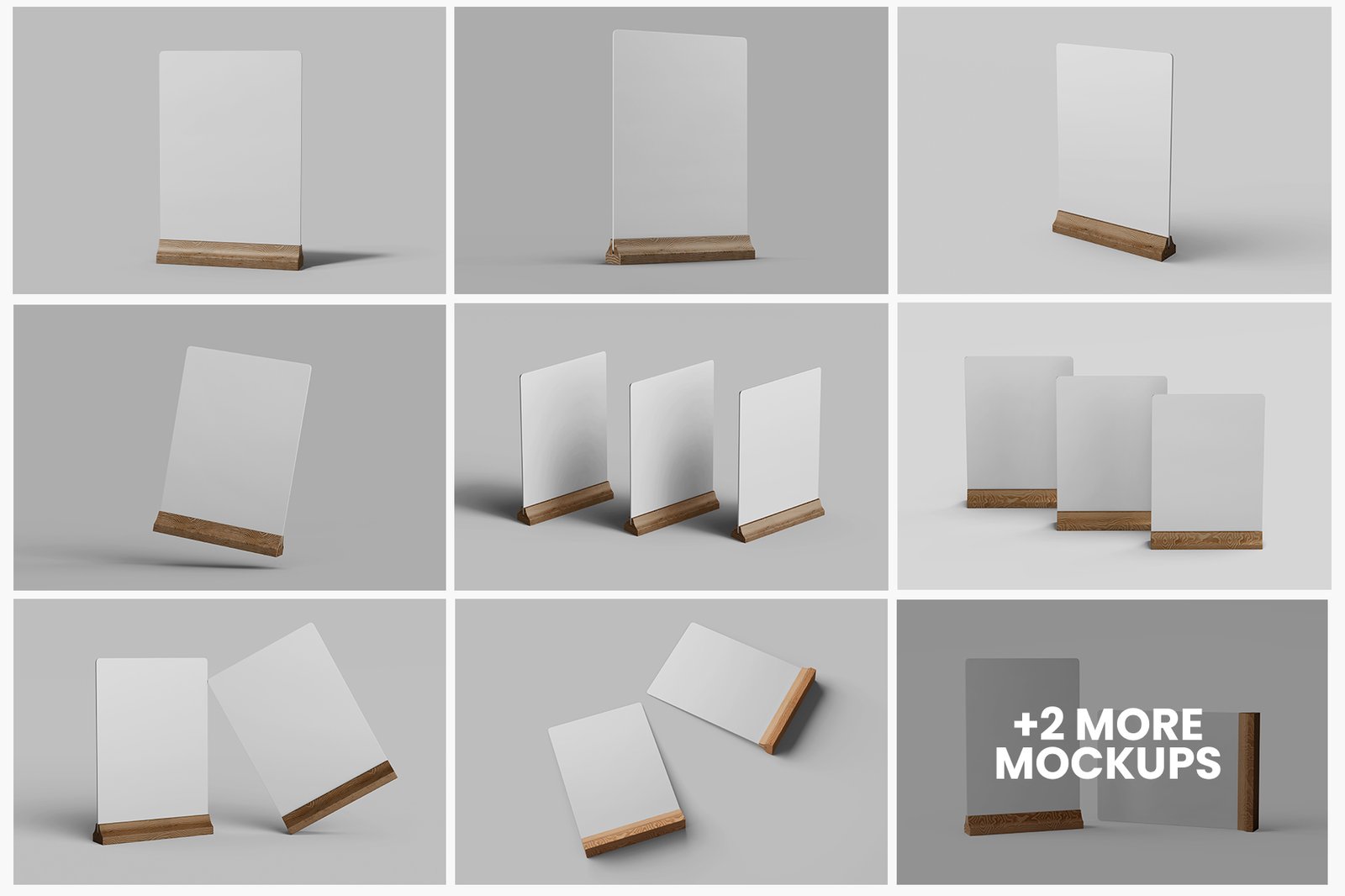 Table Tent Menu Holder PSD Mockup Set