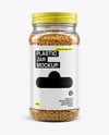 Plastic Jar with Fenugreek Seeds Mockup