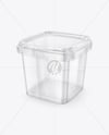 Clear Plastic Food Container Mockup