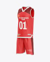 Basketball Kit Mockup - Half Side View