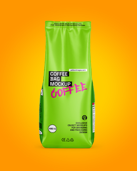 Matte Coffee Bag Mockup