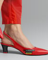 Pair of Slingbacks on Woman's Legs Mockup