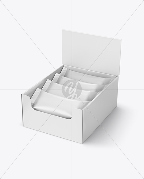 Display Box with Snacks Mockup