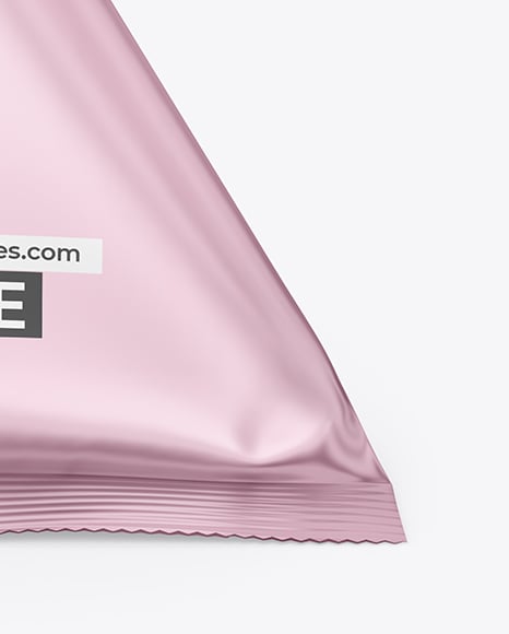 Matte Metallic Triangular Package Mockup