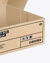 Opened Corrugated Cake Box Mockup