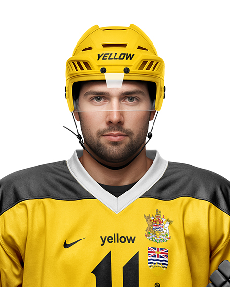 Man Wearing Full Ice Hockey Kit Mockup