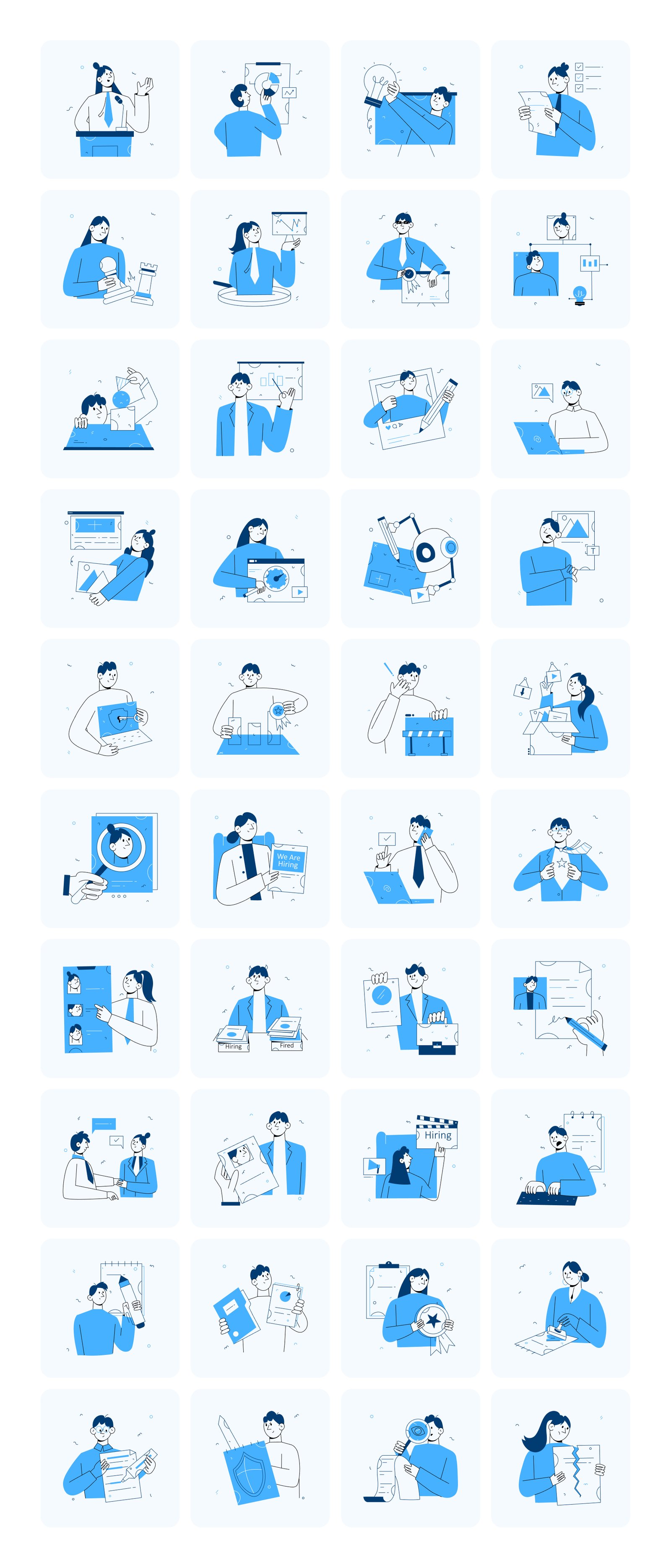 Tech and Business Illustration Set