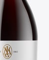 Clear Glass Red Wine Bottle Mockup