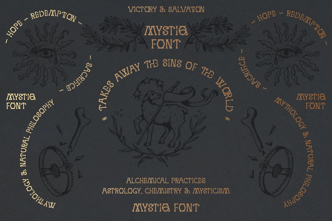 MYSTIQ mysterious display font