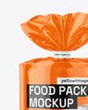 Transparent Package with Puffed Cakes Mockup