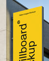 Outdoor Vertical Building Billboard Mockup