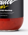 Glass Jar Filled Pizza Sauce Mockup