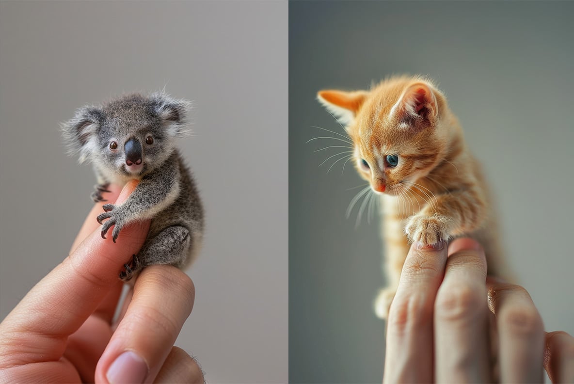 Miniature animals - 87 images