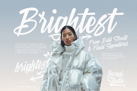 Brightest - Graffiti Signature Font - Stencil