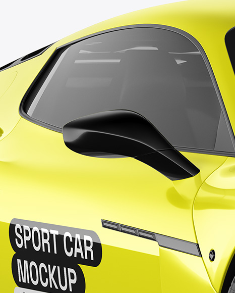 Sport Car Mockup - Front Half Side View