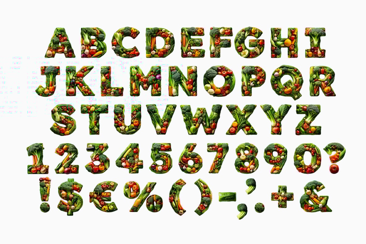 Vegetables Font
