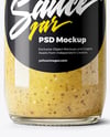 Glass Bottle with Dijon Mustard Mockup