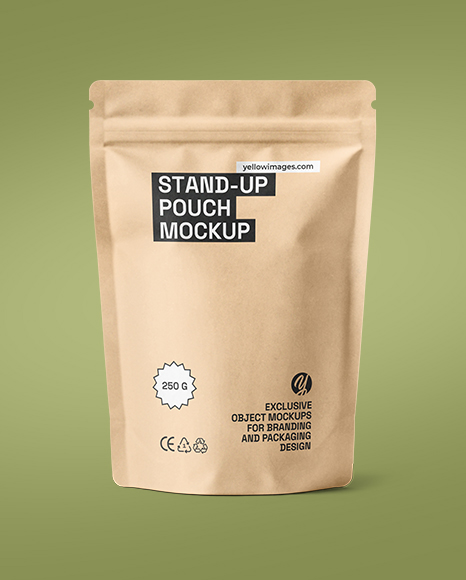 Kraft Stand Up Pouch Mockup