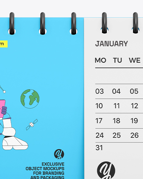Desk Calendar Mockup – Front View