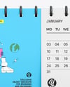 Desk Calendar Mockup – Front View