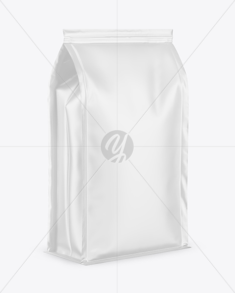 Matte Food Bag Mockup - Half-Side View