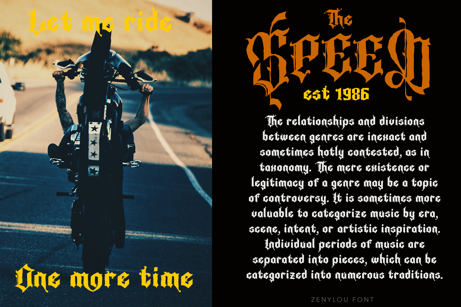 Zenylou Blackletter ``````Font