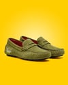 Pair of Suede Moccasins Mockup