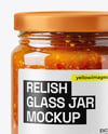 Jar with Sweet Relish Sauce Mockup