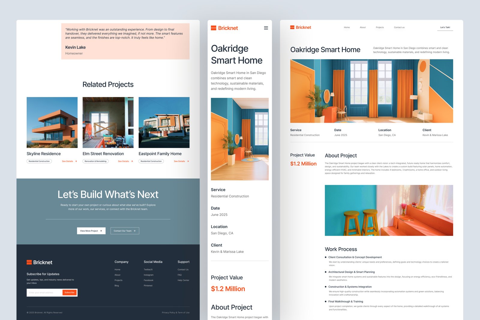 Bricknet - Construction Website UI Figma Template
