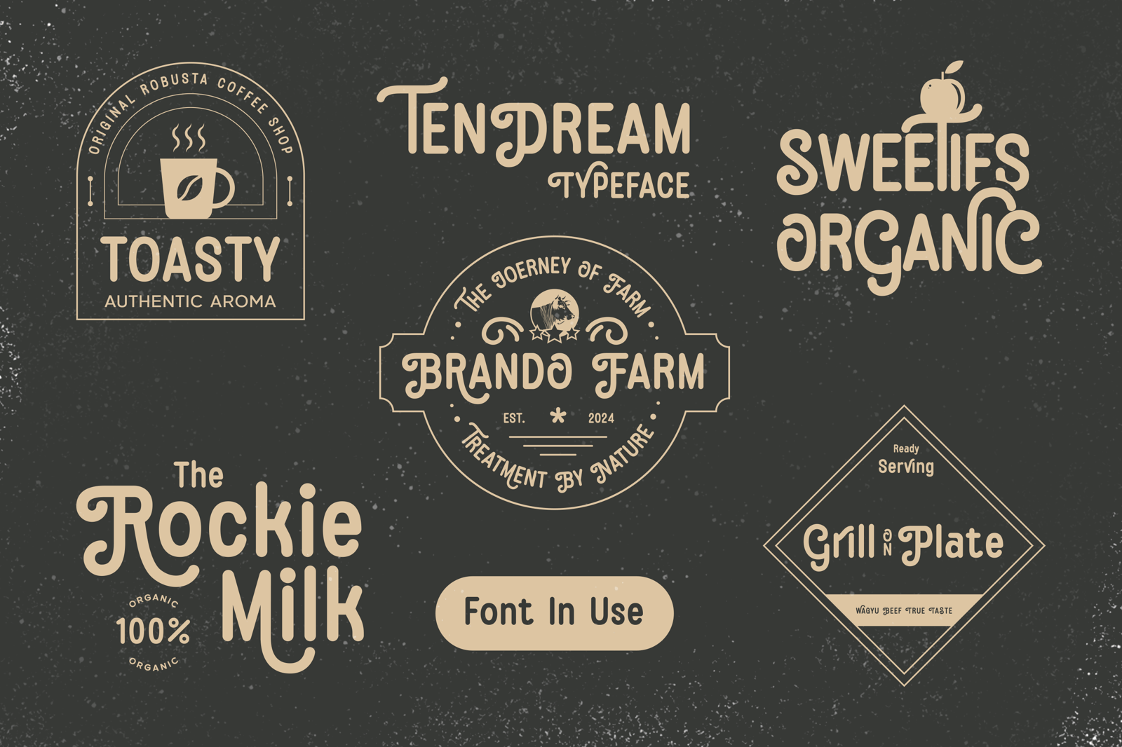 Tendream - Rounded Display Font