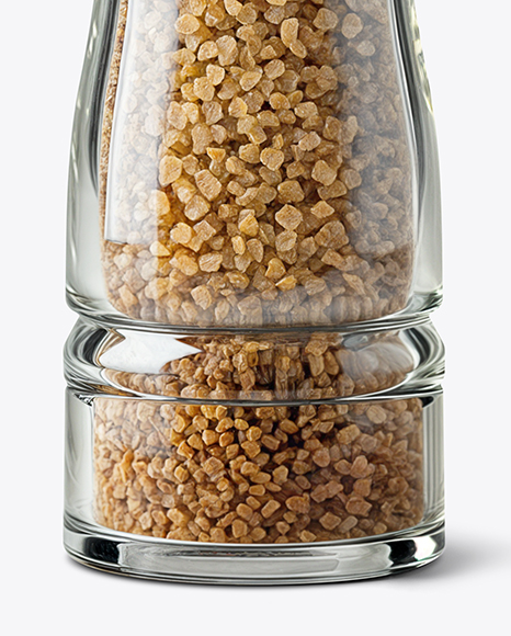 Smoked Sea Salt Jar with Grinder Mockup