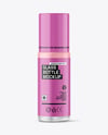 Frosted Glass Cosmetic Bottle with Pump Mockup