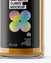 Clear Glass Jar with Curry Powder Mockup