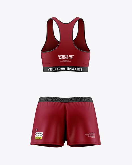 Women's Sport Kit Mockup - Back View