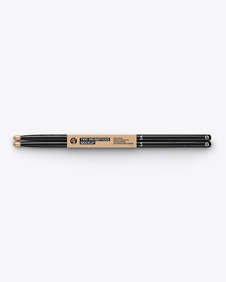 Glossy Wooden Drumsticks Mockup