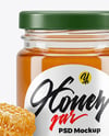 Glass Jar with Eucalyptus Honey Mockup