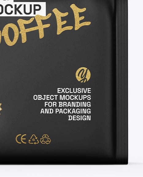 Coffee Bag Mockup – Front and Side View
