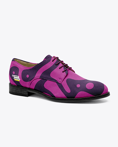 Women's Suede Derby Shoe Mockup - Shoe mockups