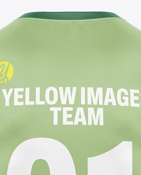 V-Neck Rugby Jersey Mockup - Back View