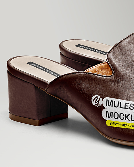Pair of Mules Shoes Mockup
