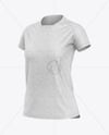 Heather T-Shirt Mockup - Half Side View